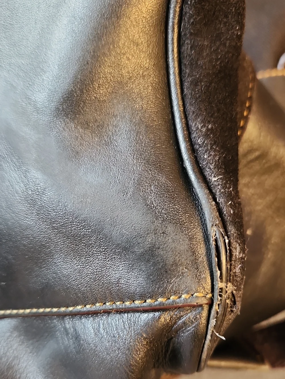 Coach Academy Travel Black Corduraa Canvas Rolltop Backpack with Leather Trim
